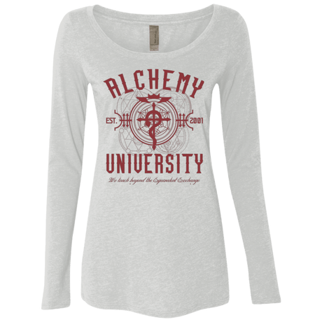 T-Shirts Heather White / Small Alchemy University Women's Triblend Long Sleeve Shirt