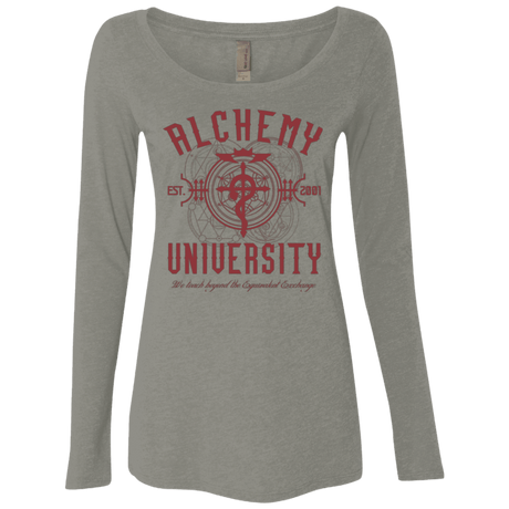 T-Shirts Venetian Grey / Small Alchemy University Women's Triblend Long Sleeve Shirt