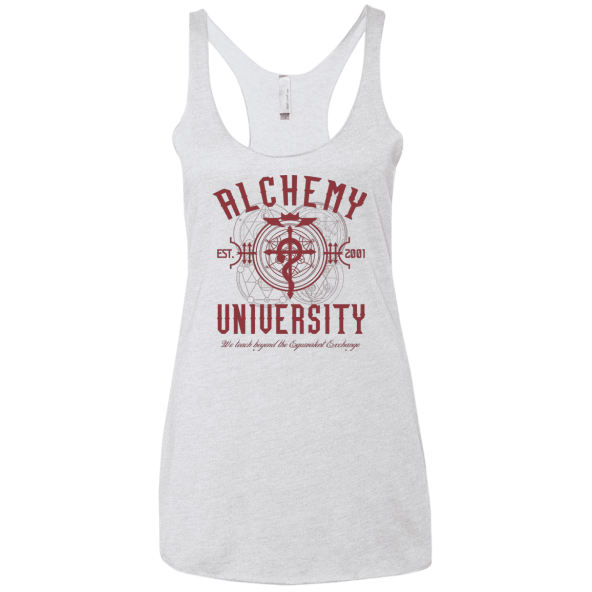 T-Shirts Heather White / X-Small Alchemy University Women's Triblend Racerback Tank