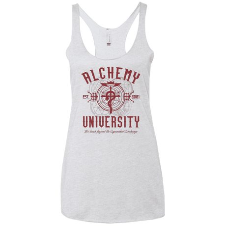 T-Shirts Heather White / X-Small Alchemy University Women's Triblend Racerback Tank