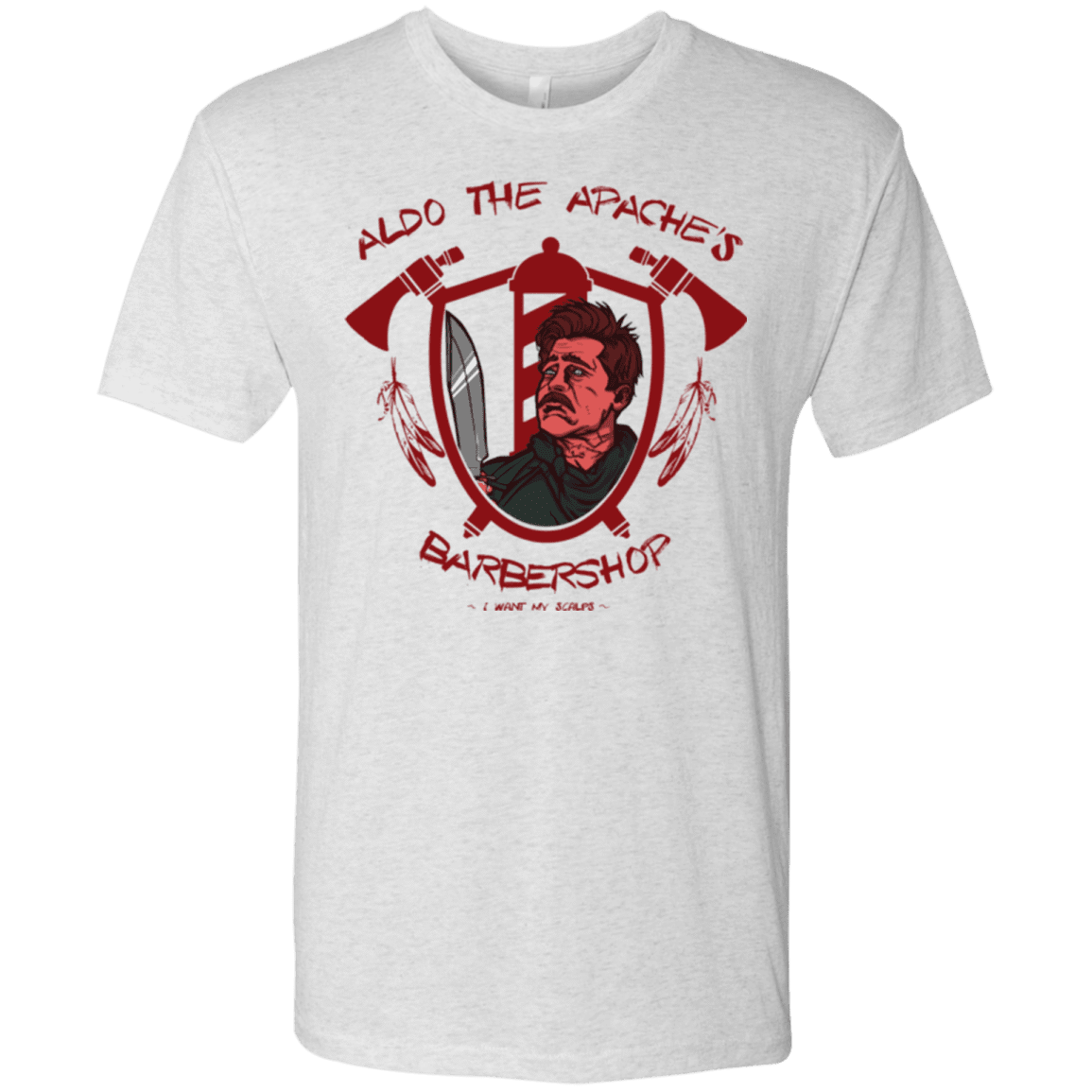 T-Shirts Heather White / Small Aldos Barber Shop Men's Triblend T-Shirt