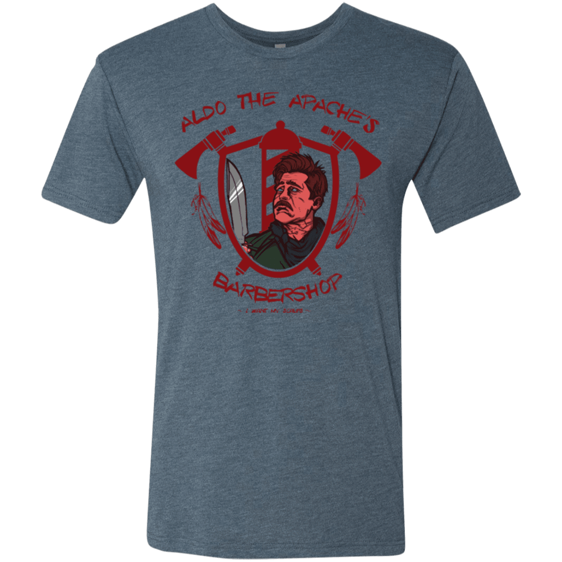 T-Shirts Indigo / Small Aldos Barber Shop Men's Triblend T-Shirt