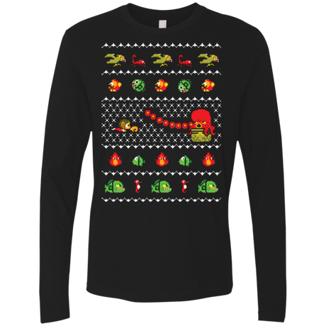 T-Shirts Black / Small Alex Kidd In Christmas World Men's Premium Long Sleeve