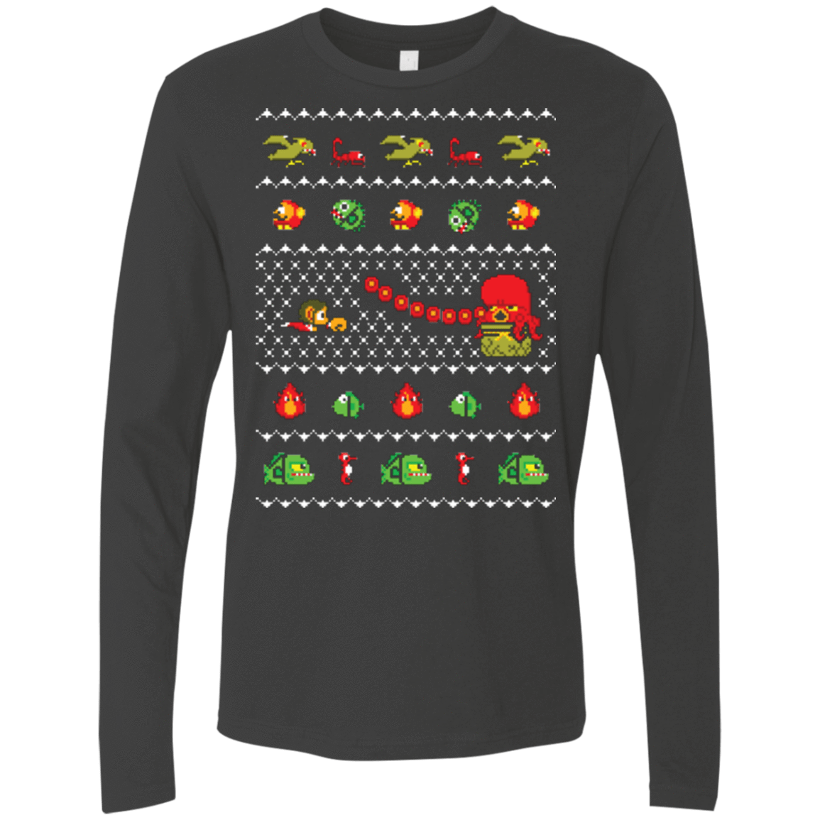 T-Shirts Heavy Metal / Small Alex Kidd In Christmas World Men's Premium Long Sleeve