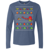 T-Shirts Indigo / Small Alex Kidd In Christmas World Men's Premium Long Sleeve