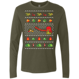 T-Shirts Military Green / Small Alex Kidd In Christmas World Men's Premium Long Sleeve