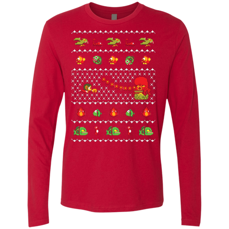 T-Shirts Red / Small Alex Kidd In Christmas World Men's Premium Long Sleeve