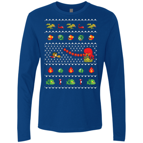T-Shirts Royal / Small Alex Kidd In Christmas World Men's Premium Long Sleeve