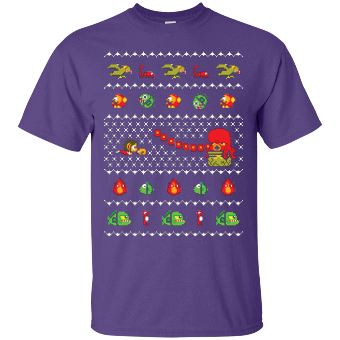 T-Shirts Purple / Small Alex Kidd In Christmas World T-Shirt