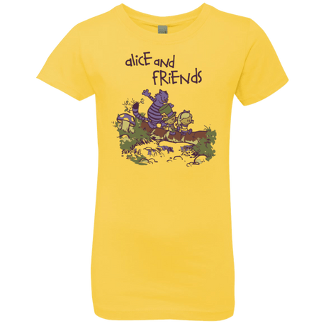 T-Shirts Vibrant Yellow / YXS Alice and Friends Girls Premium T-Shirt