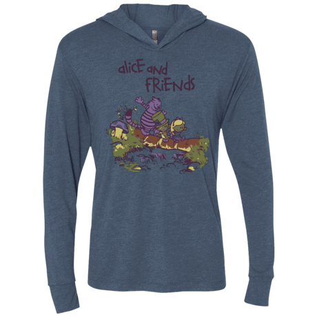 T-Shirts Indigo / X-Small Alice and Friends Triblend Long Sleeve Hoodie Tee
