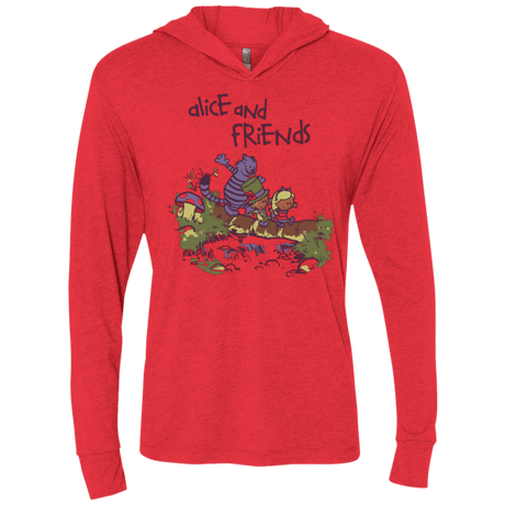 T-Shirts Vintage Red / X-Small Alice and Friends Triblend Long Sleeve Hoodie Tee