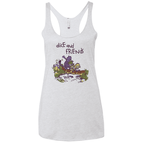 T-Shirts Heather White / X-Small Alice and Friends Women's Triblend Racerback Tank