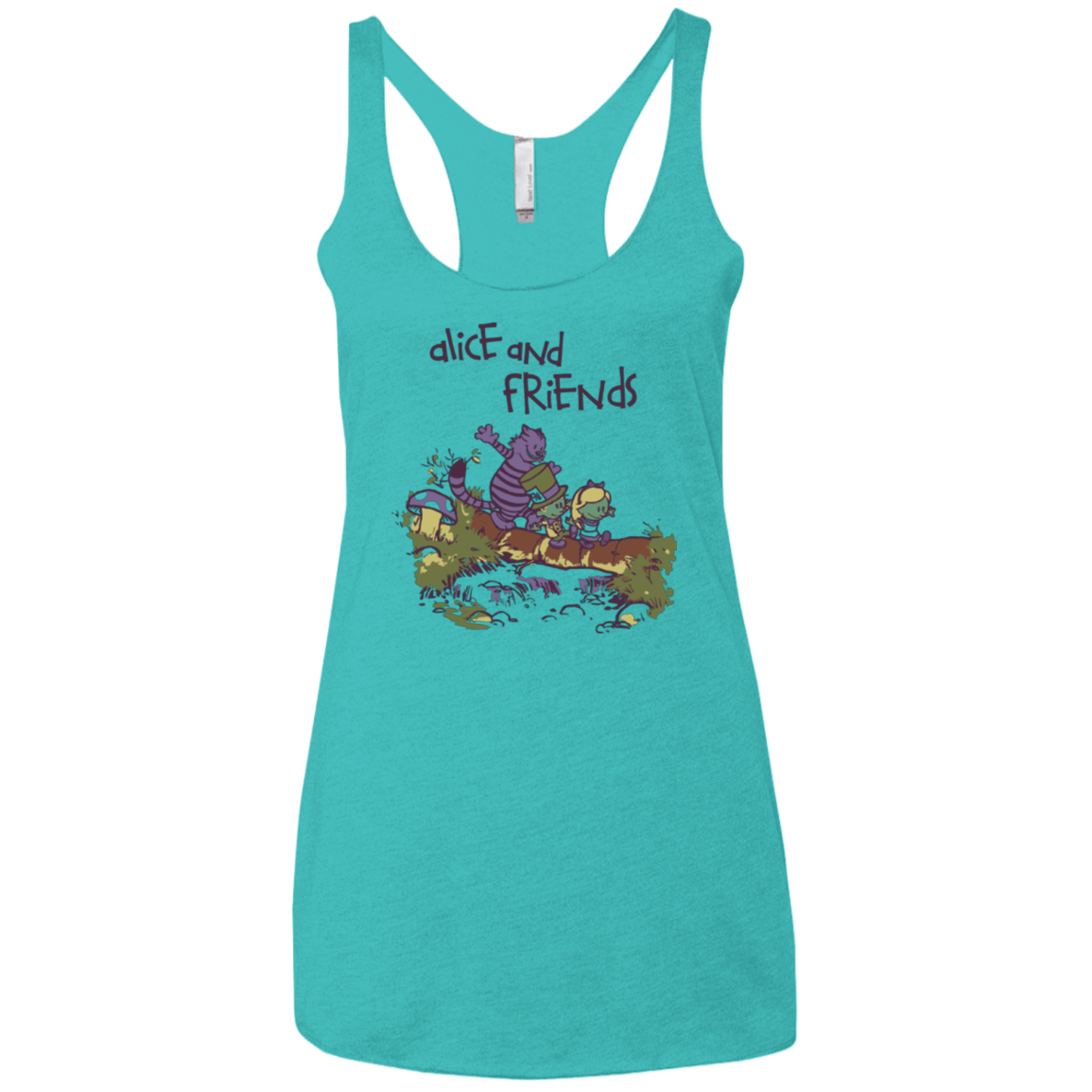 T-Shirts Tahiti Blue / X-Small Alice and Friends Women's Triblend Racerback Tank