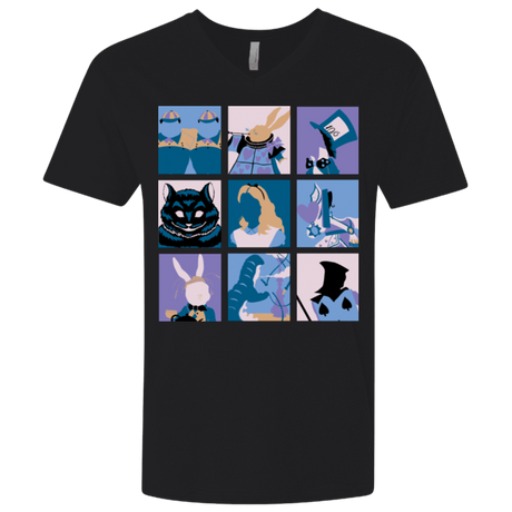 T-Shirts Black / X-Small Alice Pop Men's Premium V-Neck
