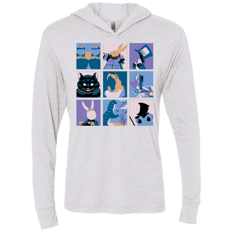 T-Shirts Heather White / X-Small Alice Pop Triblend Long Sleeve Hoodie Tee