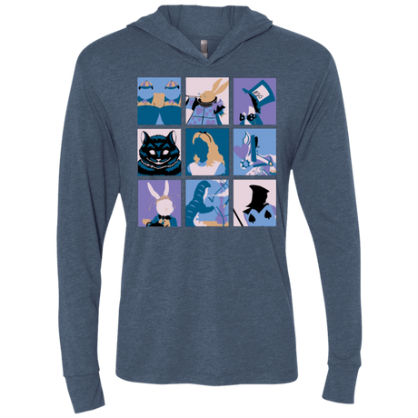 T-Shirts Indigo / X-Small Alice Pop Triblend Long Sleeve Hoodie Tee