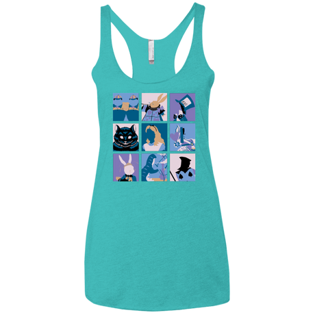T-Shirts Tahiti Blue / X-Small Alice Pop Women's Triblend Racerback Tank