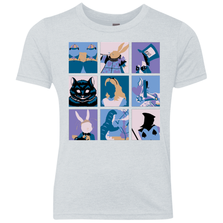 T-Shirts Heather White / YXS Alice Pop Youth Triblend T-Shirt