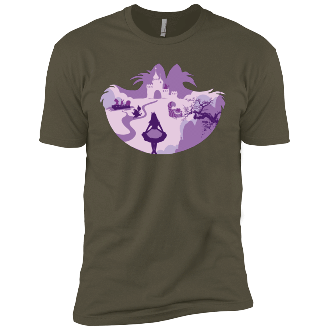 T-Shirts Military Green / X-Small Alice Portrait Pop Men's Premium T-Shirt