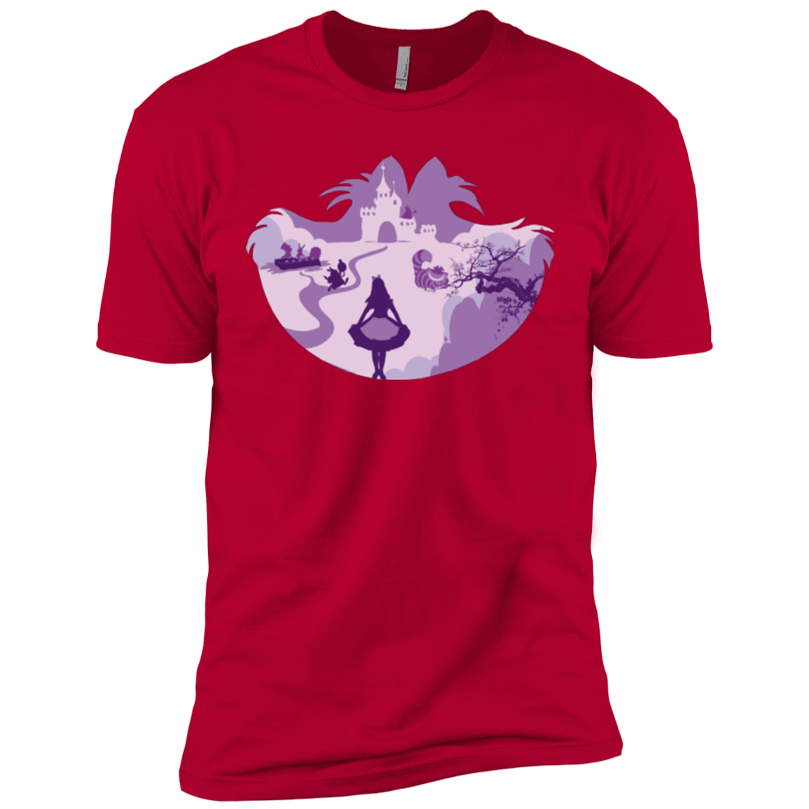 T-Shirts Red / X-Small Alice Portrait Pop Men's Premium T-Shirt