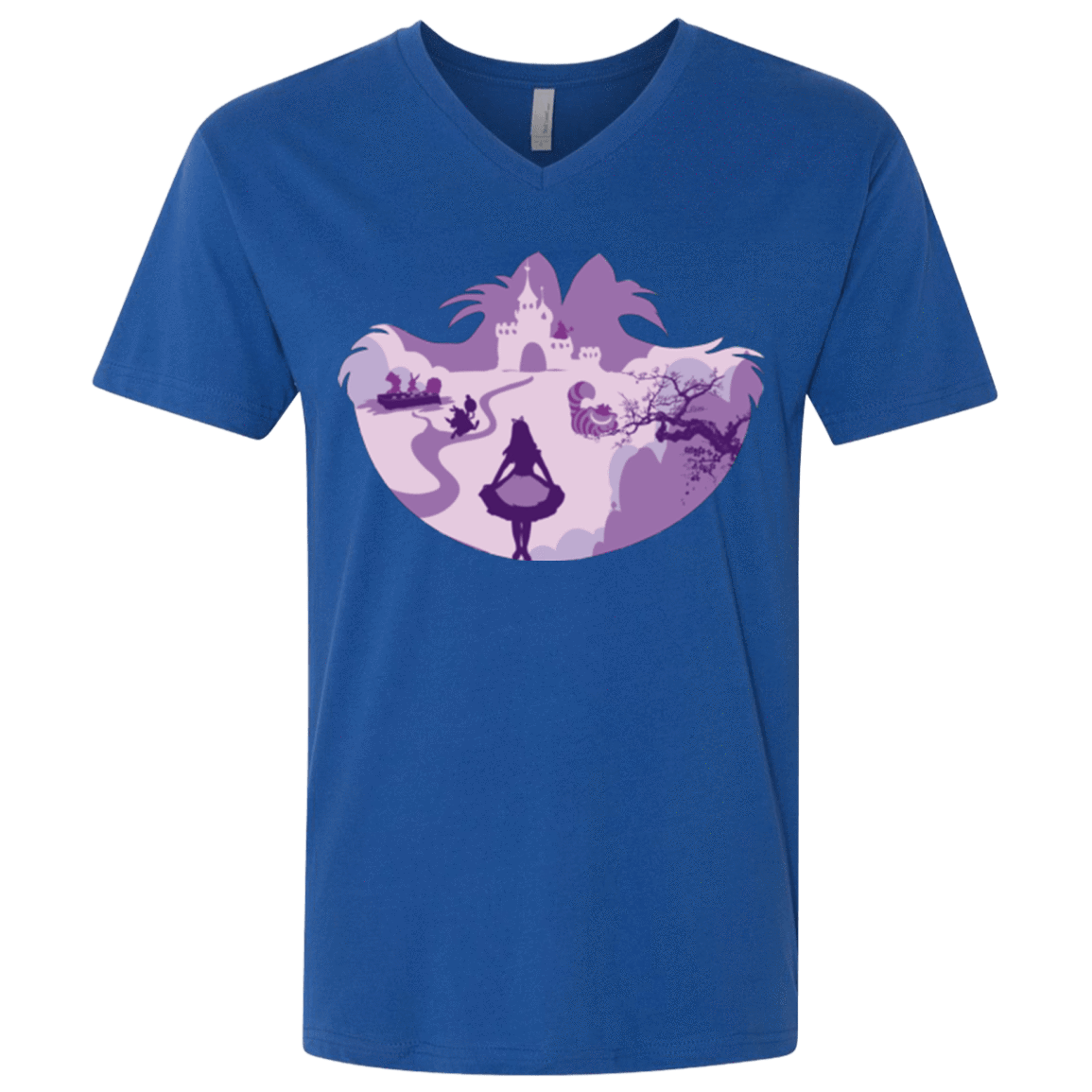 T-Shirts Royal / X-Small Alice Portrait Pop Men's Premium V-Neck
