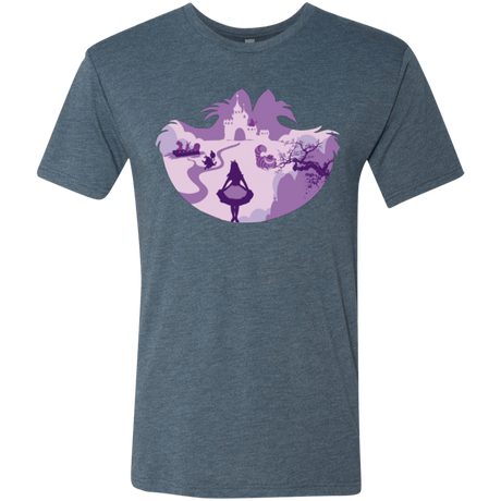 T-Shirts Indigo / Small Alice Portrait Pop Men's Triblend T-Shirt