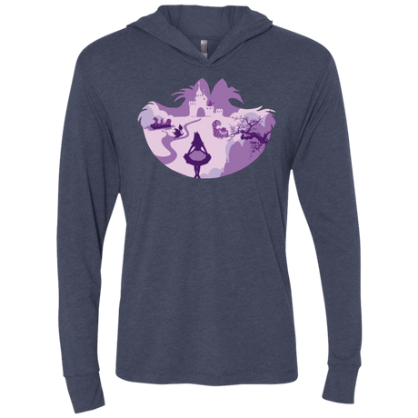 T-Shirts Vintage Navy / X-Small Alice Portrait Pop Triblend Long Sleeve Hoodie Tee