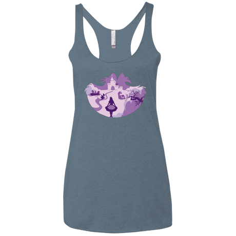 T-Shirts Indigo / X-Small Alice Portrait Pop Women's Triblend Racerback Tank