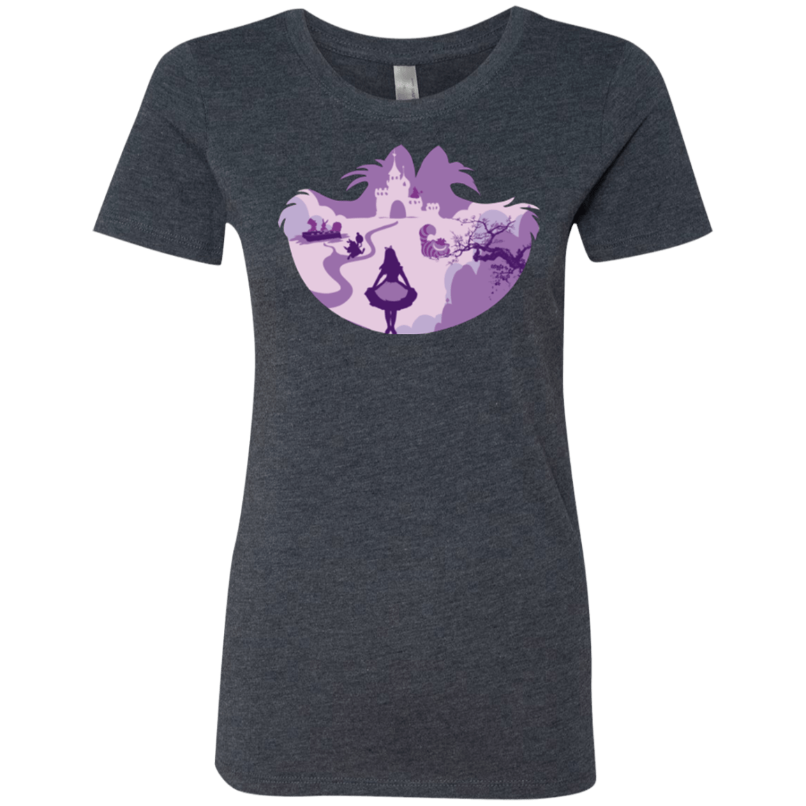 T-Shirts Vintage Navy / Small Alice Portrait Pop Women's Triblend T-Shirt