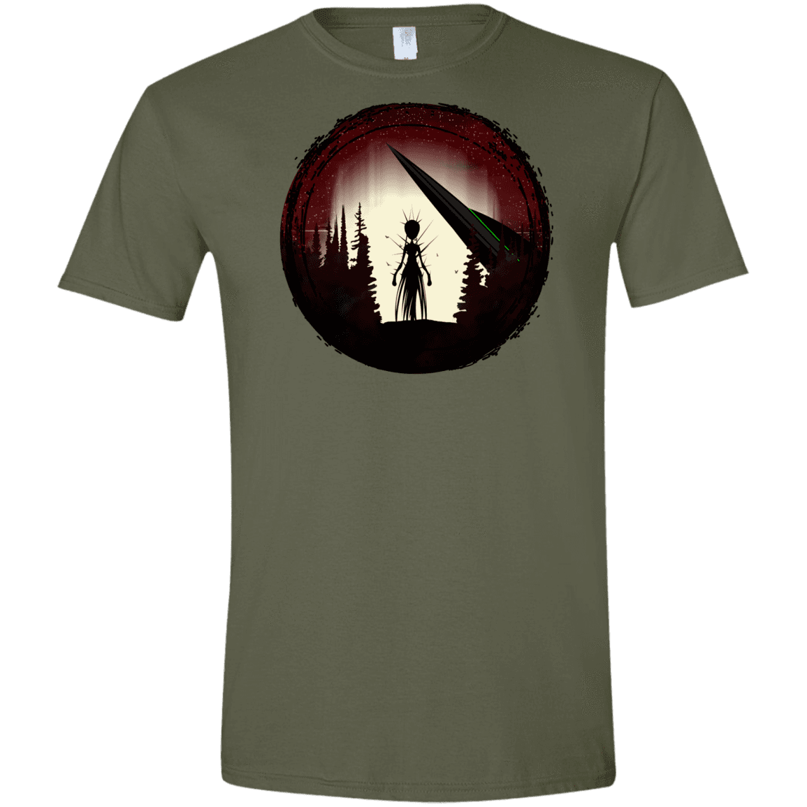 T-Shirts Military Green / S Alien Armor Men's Semi-Fitted Softstyle