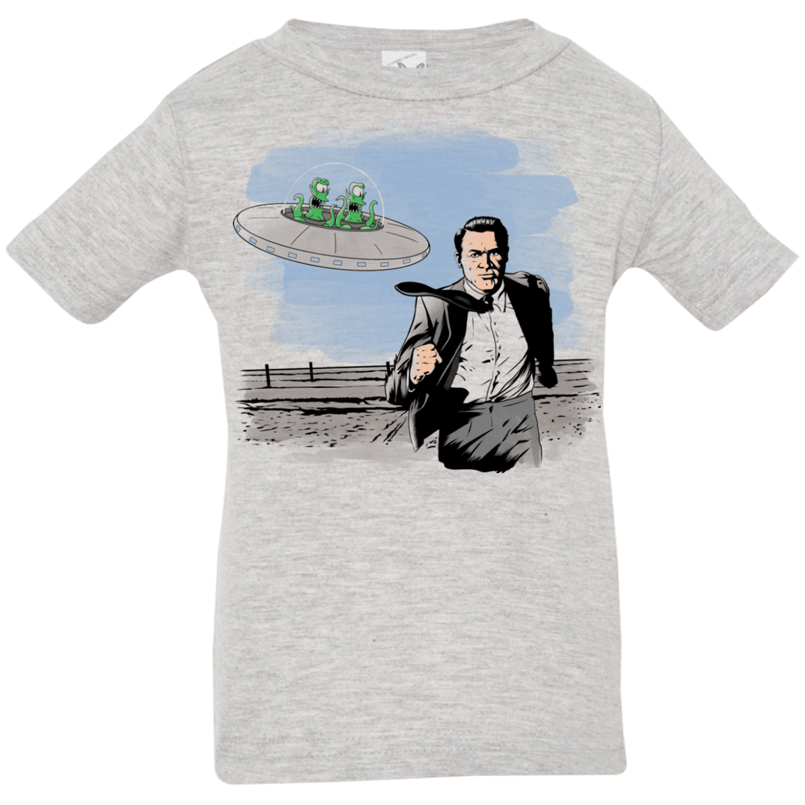 T-Shirts Heather Grey / 6 Months Alien Attack Infant Premium T-Shirt