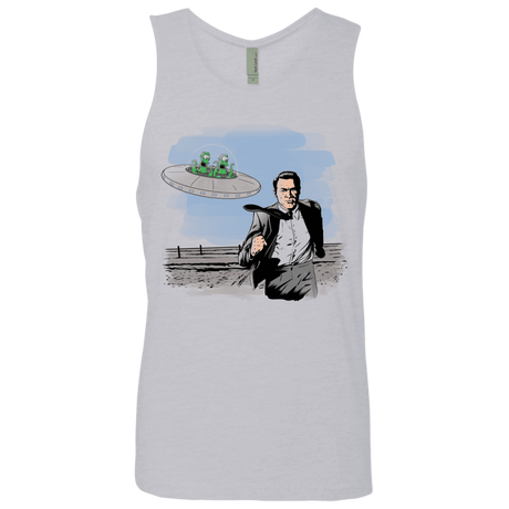 T-Shirts Heather Grey / Small Alien Attack Men's Premium Tank Top