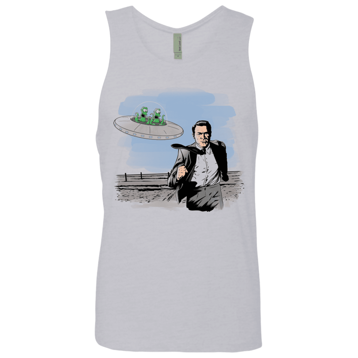 T-Shirts Heather Grey / Small Alien Attack Men's Premium Tank Top