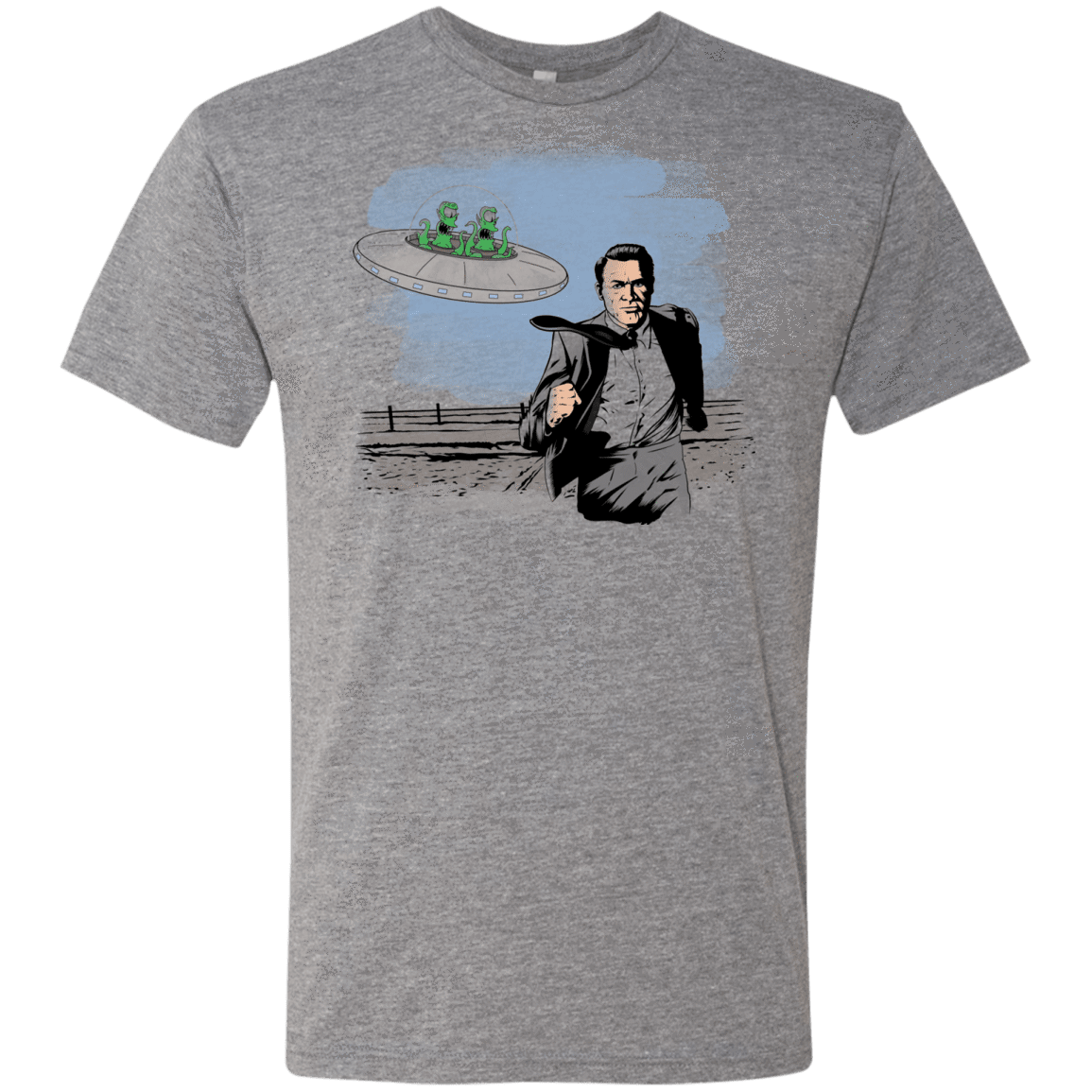 Alien Attack Men's Triblend T-Shirt