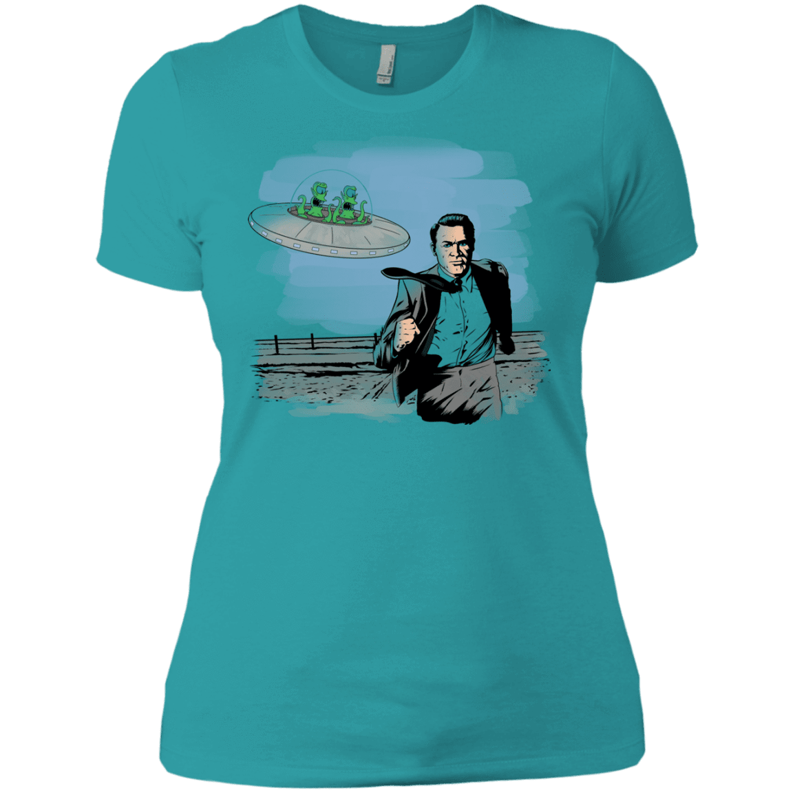 T-Shirts Tahiti Blue / X-Small Alien Attack Women's Premium T-Shirt