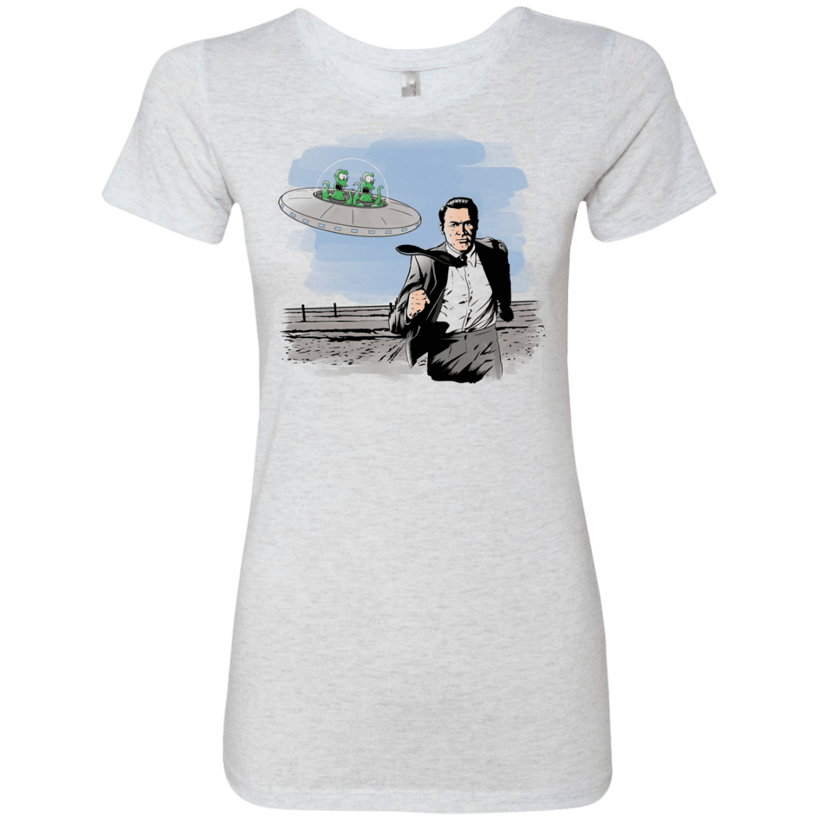 T-Shirts Heather White / Small Alien Attack Women's Triblend T-Shirt