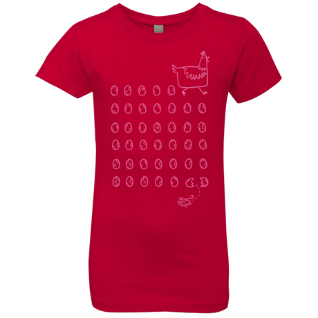 T-Shirts Red / YXS Alien Chicken Girls Premium T-Shirt