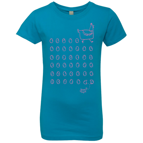 T-Shirts Turquoise / YXS Alien Chicken Girls Premium T-Shirt