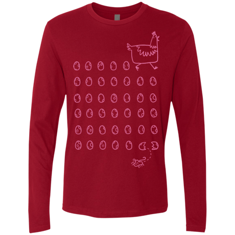 T-Shirts Cardinal / Small Alien Chicken Men's Premium Long Sleeve