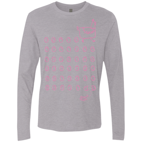 T-Shirts Heather Grey / Small Alien Chicken Men's Premium Long Sleeve