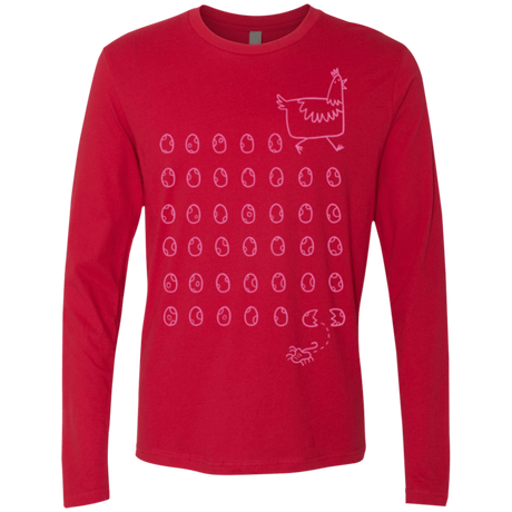 T-Shirts Red / Small Alien Chicken Men's Premium Long Sleeve