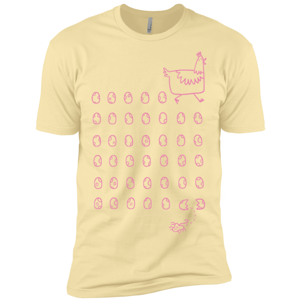 T-Shirts Banana Cream / X-Small Alien Chicken Men's Premium T-Shirt