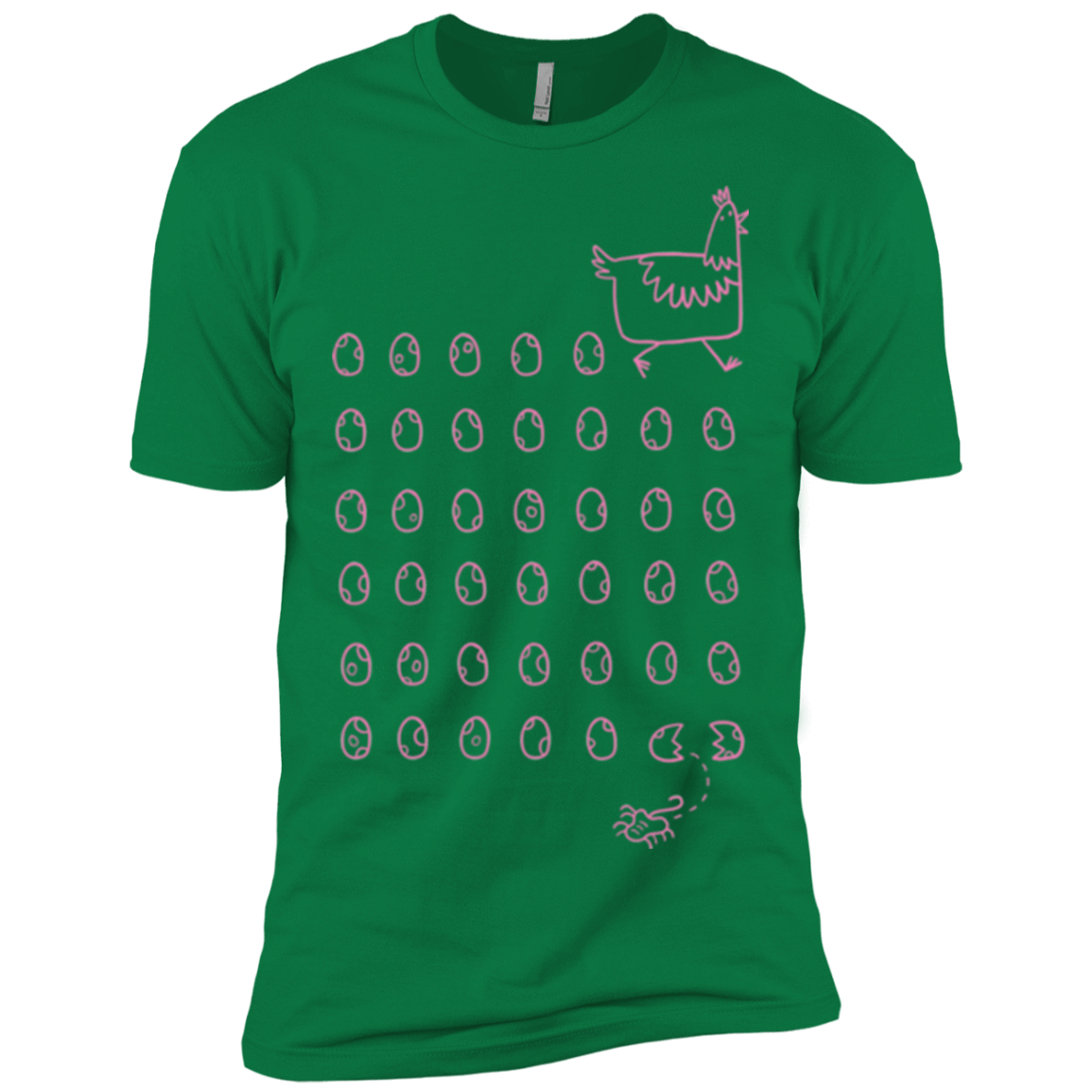 T-Shirts Kelly Green / X-Small Alien Chicken Men's Premium T-Shirt