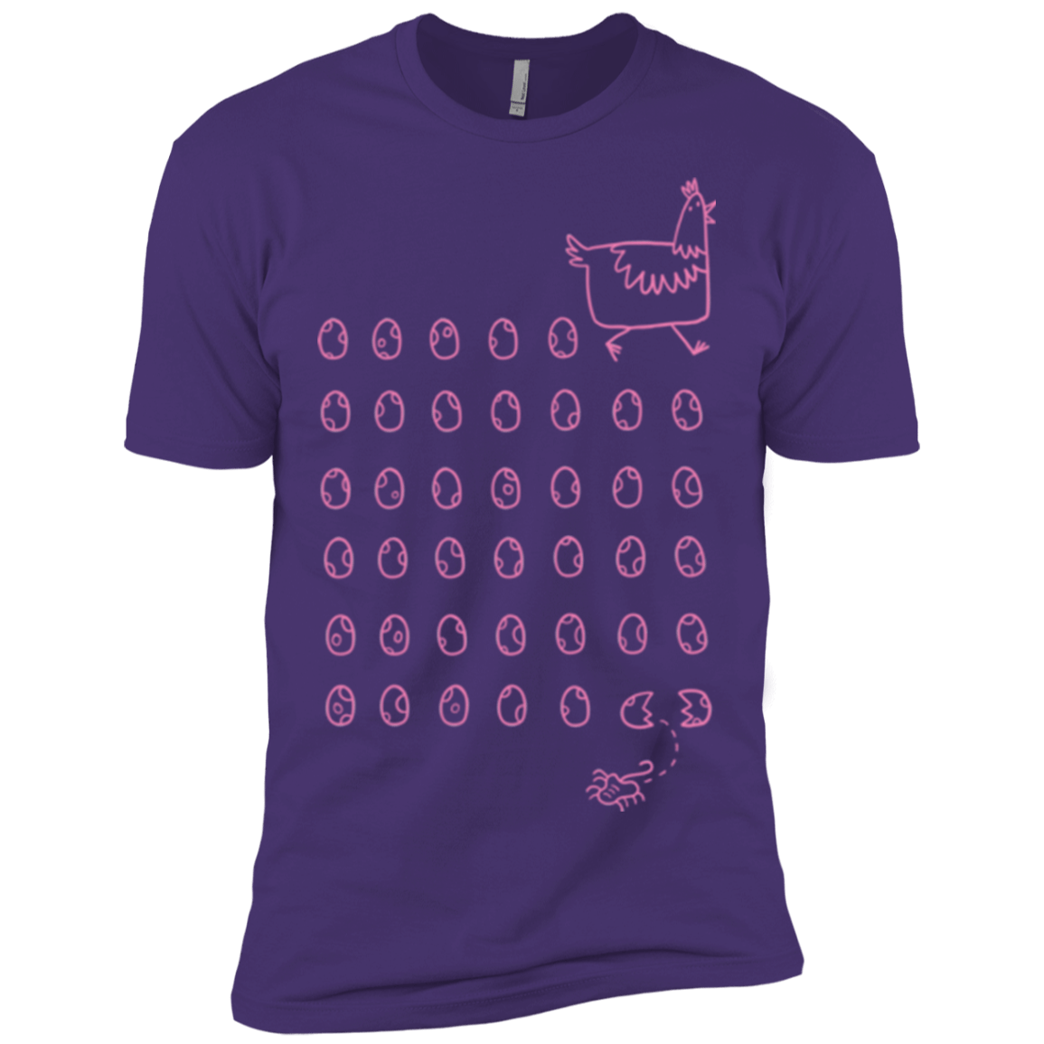 T-Shirts Purple / X-Small Alien Chicken Men's Premium T-Shirt