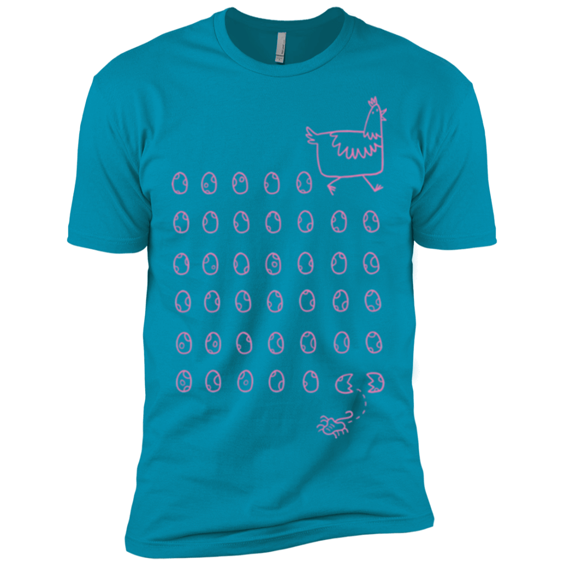 T-Shirts Turquoise / X-Small Alien Chicken Men's Premium T-Shirt