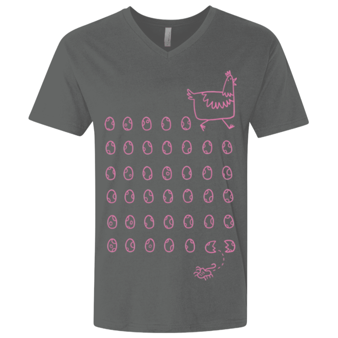 T-Shirts Heavy Metal / X-Small Alien Chicken Men's Premium V-Neck