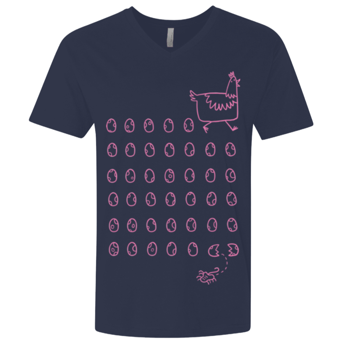 T-Shirts Midnight Navy / X-Small Alien Chicken Men's Premium V-Neck