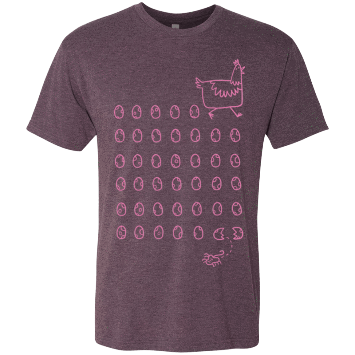 T-Shirts Vintage Purple / Small Alien Chicken Men's Triblend T-Shirt