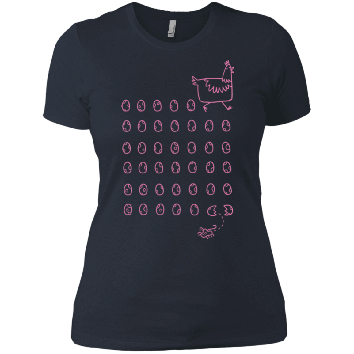 T-Shirts Indigo / X-Small Alien Chicken Women's Premium T-Shirt